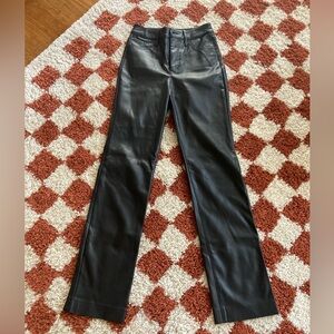 Express High Waisted Black Faux Leather Slim Pants - Chic & Edgy